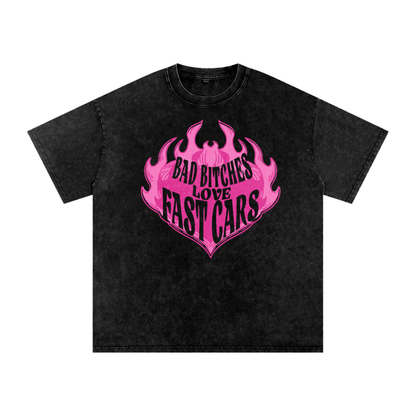 BBLFC flame Oversized Cotton T-Shirt