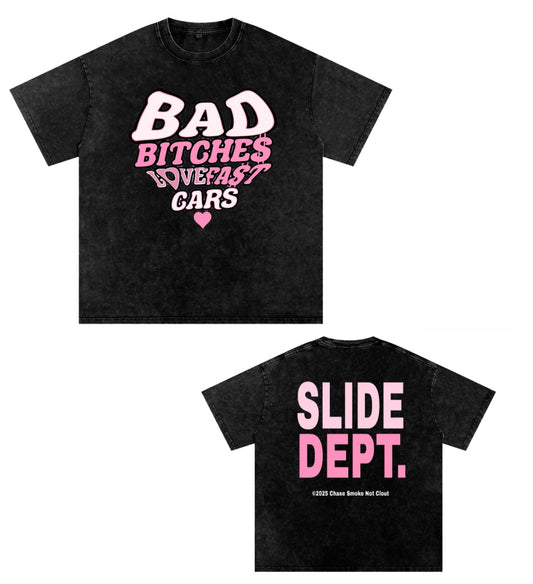 Pink BBLFC/SLIDE DEPT Oversized T-Shirt