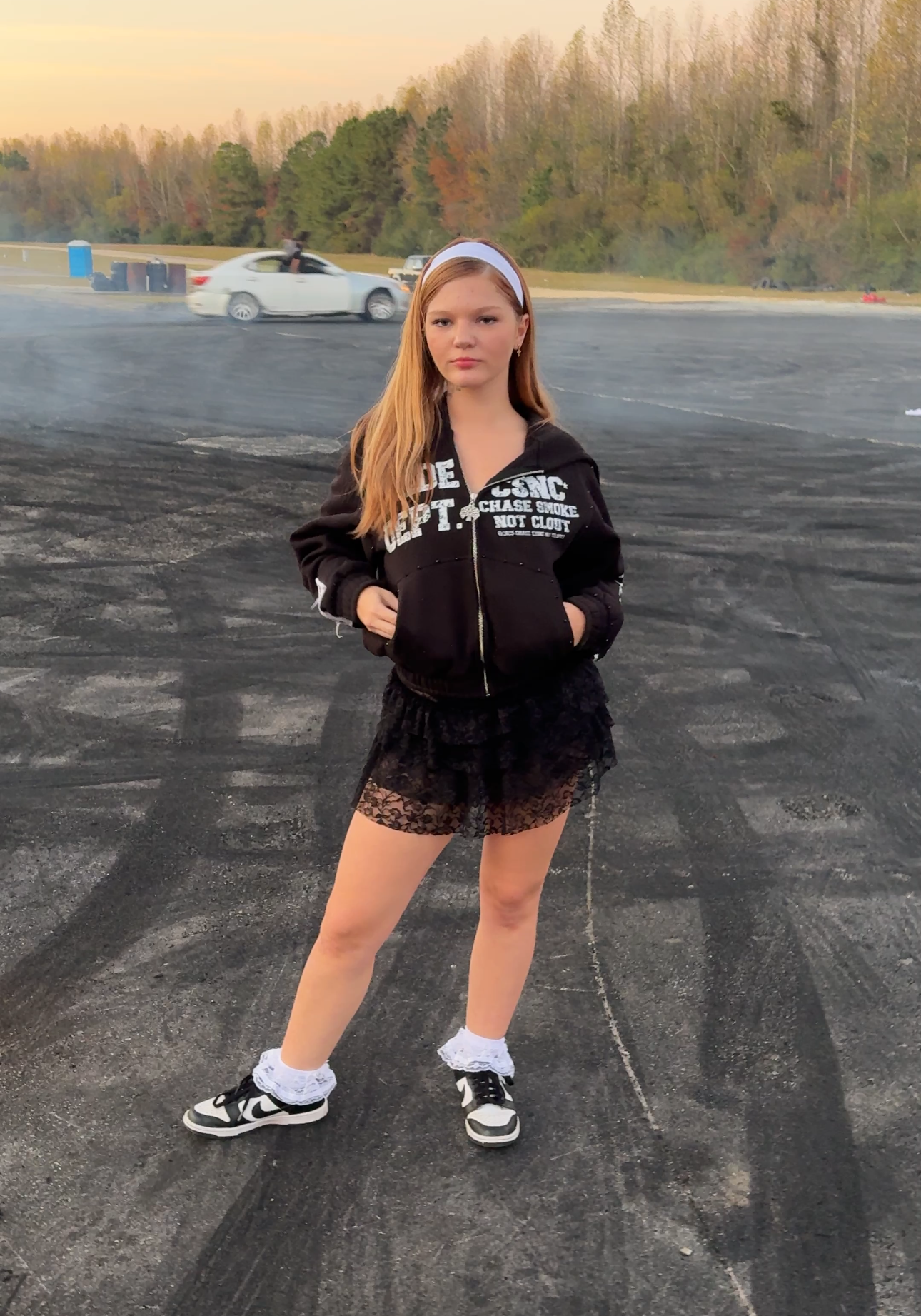 Chase smoke not clout rhinestone zip up