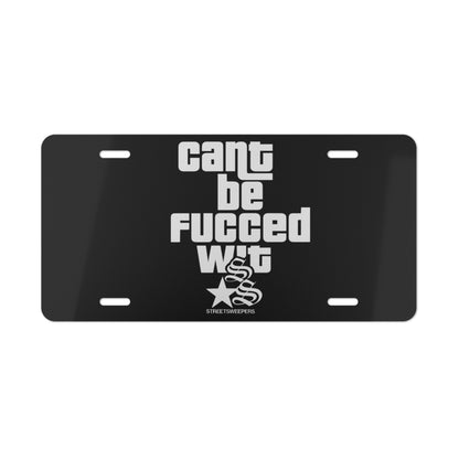 Street sweeper license plate