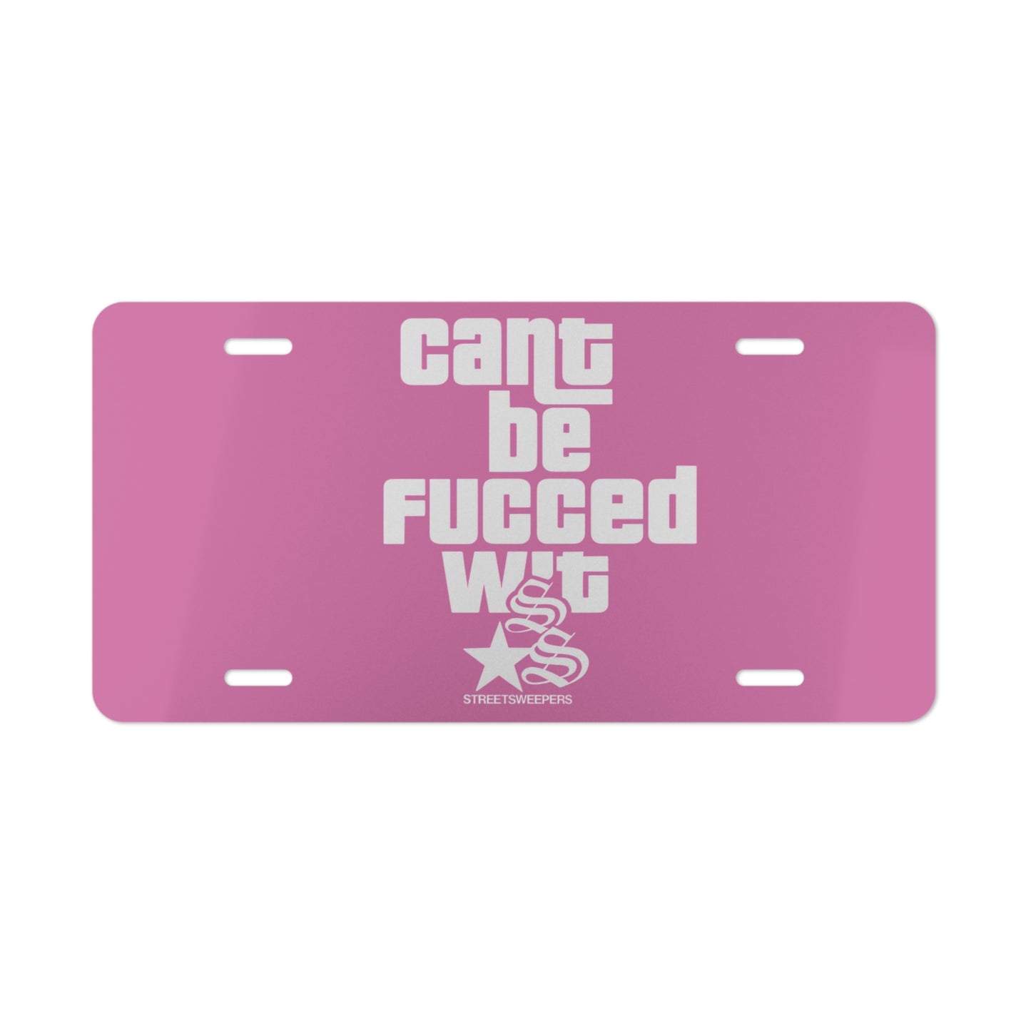 Street sweeper license plate