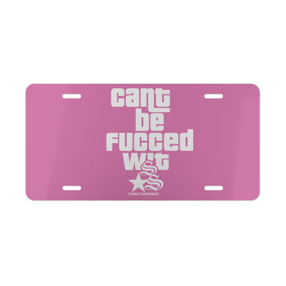 Street sweeper license plate