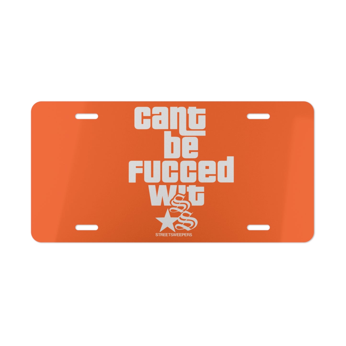 Street sweeper license plate