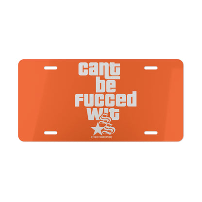 Street sweeper license plate