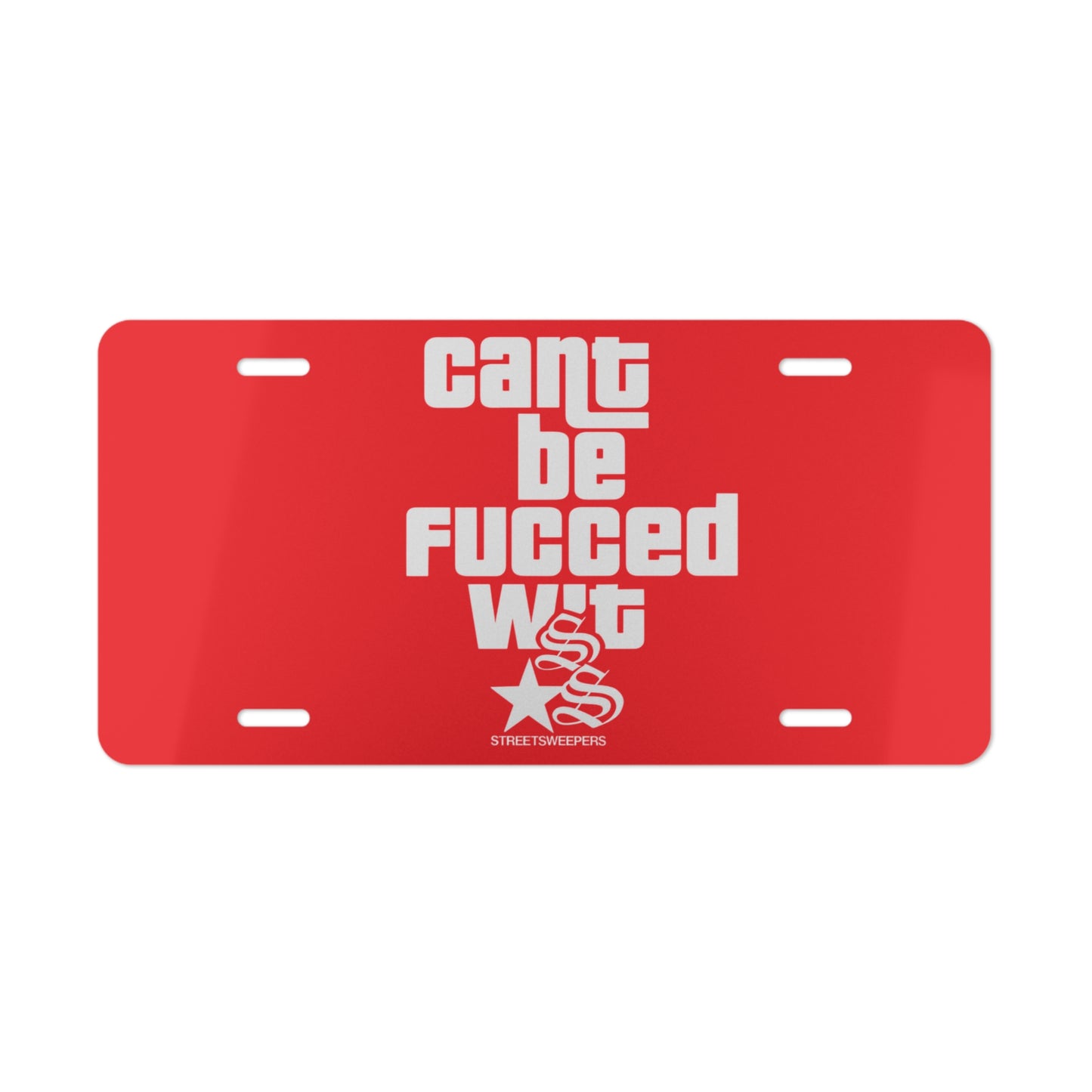 Street sweeper license plate