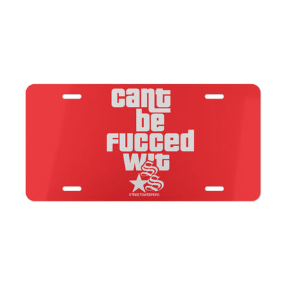 Street sweeper license plate